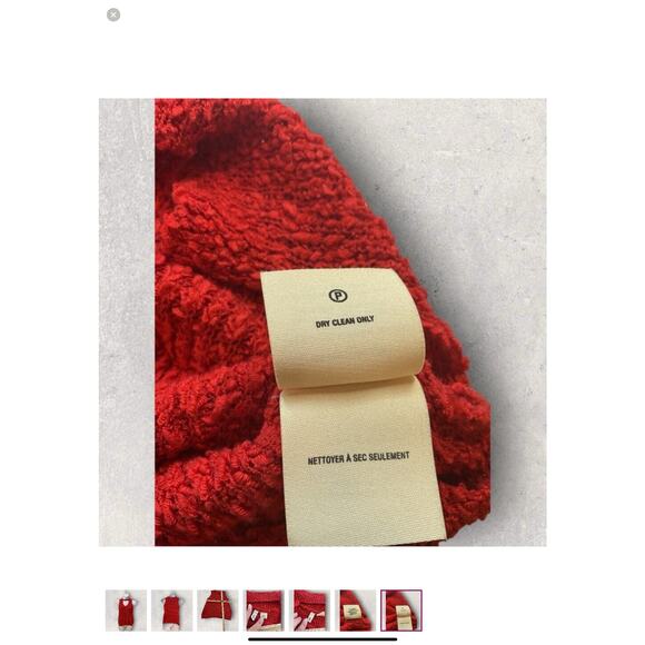 Anthropologie Moth Vera Red Knit Sweater Tank Medium Cutout Sleeveless Top - Picture 2 of 8